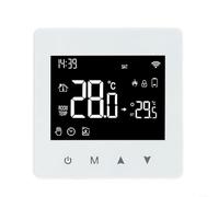 Eawfgtuw Termostato inteligente con WiFi, controlador de temperatura digital, sistema de calefacción programable con pantalla táctil, funciona con pilas, compatible con la aplicación