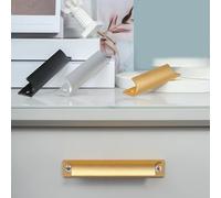 Eawfgtuw Tirador de puerta de aleación de aluminio de 120 mm con elegante acabado negro, tirador de marco sólido para puertas de armario, balcón o mosquitera, para un diseño duradero que no se