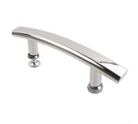 Eawfgtuw Tirador de puerta de ducha de acero inoxidable cromado de 240 mm para recintos de vidrio con centros de agujeros de 145 mm, se adapta a agujeros de 6 mm de diámetro