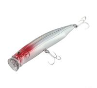 Eawfgtuw Topwater Popper - Señuelo flotante de 150 mm, 58 g, cebo flotante para atún de agua salada con ojos 3D y ganchos de acero inoxidable para lubina a rayas y para Dorado-
