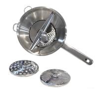 Eawfgtuw Triturador de patatas, acero inoxidable, mango resistente al calor, triturador de alimentos para bebés de frutas y verduras, placa de prensa grande y resistente, trituradora de alimentos de