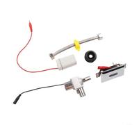 Eawfgtuw Válvula automática de descarga de urinario con sensor infrarrojo, kit de descarga de inodoro de manos, modo dual inteligente de ahorro de agua, rango ajustable de 30-100 cm, G1/2 DN15, plata