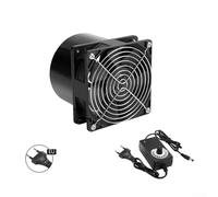 Eawfgtuw Ventilador de conducto con controlador de velocidad para invernadero de cocina, baño, ventilador de escape en línea con cuerpo de plástico ABS y cubierta de malla de metal para mejorar el