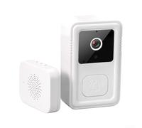 Eawfgtuw Video Doorbell Inalámbrico Home Intercom con audio bidireccional, visión nocturna, cambio de voz, recepción de largo alcance hasta 150M para seguridad del hogar (blanco)
