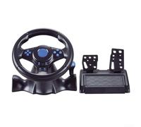 Eawfgtuw Volante universal de juego para interruptor para Xbox 360 para PS4 PS3 PS2 PC USB Racing Controller con motor de vibración cómodo agarre ABS material negro 27 x 25,5 x 28,5 cm (3 en 1)