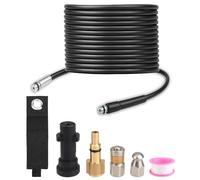 EAWONGEE 15M Kit de Limpieza de Manguera de Drenaje con Boquilla de Chorro y Boquilla Giratoria para Karcher Karcher K2 K3 K4 K5 K6 K7 Series y LAVOR Lavadora a Presión, 180 Bar