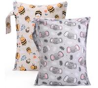 Eaxin 2 bolsas húmedas a prueba de desorden para pañales de bebé, impermeables, reutilizables, para almacenamiento de viaje, guardería, artículos sucios, playa, piscina, yoga, gimnasio, para trajes de