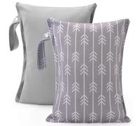 eaxin 2 bolsas húmedas a prueba de desorden para pañales, impermeables, reutilizables, para almacenamiento de viaje, guardería, artículos de bebé, playa, piscina, yoga, gimnasio, para trajes de baño