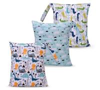eaxin Bolsas Impermeables y Reutilizables con Dos Bolsillos con Cremallera, Dinosaurio, Oso Polar, Moda