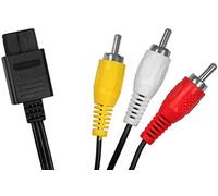 Eaxus® Cable de video AV Adecuado para SNES, N64, GC - Super Nintendo, Nintendo 64, GameCube