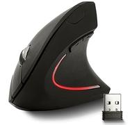 Eaxus® Ergonon - Ratón vertical inalámbrico (6 teclas, con USB vertical), color negro
