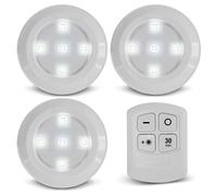 Eaxus® Juego de 3 bombillas LED con mando a distancia y temporizador
