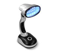 Eaxus®️ Lámpara de escritorio LED - wireless️ lámpara de mesa inalámbrica, luz diurna plateada