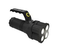 Eaxus®️ proyector LED de mano / linterna con mango - ☀️ extremadamente brillante, 200 metros