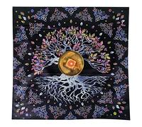 Eayoly Altar, Tarot del árbol la Vida Cartas Tarot Altar Mantel Tapiz Altar Árbol la Vida Mantel brujería, para decoración del hogar, 64×64cm