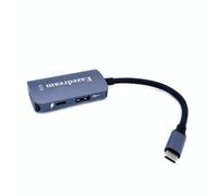 Eazedream Adaptador de concentrador tipo C para gafas Viture Xreal Rokid Rayneo AR (2 TypeC 1 USB)