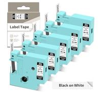 EazeID Compatible con Dymo D1 cinta de etiquetas 12 mm x 7 m 45013 S0720530 para Dymo LabelManager 160 210D 280 360D 420P PnP 500TS, compatible con Dymo D1 45013 45113 A45013 A45013 Negro sobre Blanco