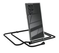 EAZY CASE Cadena para teléfono Compatible con Galaxy S22 Ultra 5G Funda Protectora para teléfono y cordón Funda con Correa Elegante Cadena y Funda para Smartphone en Negro - Clips Negro