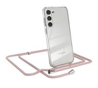 EAZY CASE Cadena para teléfono Compatible con Galaxy S23 Plus Funda Protectora para teléfono y cordón Funda con Correa Elegante Cadena y Funda para Smartphone en Oro Rosado