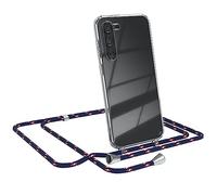 EAZY CASE Cadena para teléfono Compatible con Galaxy S23 Plus Funda Protectora para teléfono y cordón Funda con Correa Elegante Cadena y Funda para Smartphone en Camuflaje Azul Marino
