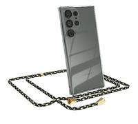 EAZY CASE Cadena para teléfono Compatible con Galaxy S23 Ultra Funda Protectora para teléfono y cordón Funda con Correa Elegante Cadena y Funda para Smartphone en Camuflaje Verde