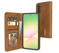 EAZY CASE - Funda abatible Compatible con Galaxy A56 Funda Plegable para teléfono con protección de cámara, Cierre magnético, función de Soporte, Funda de Cartera Vintage, Marrón Claro