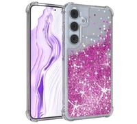 EAZY CASE - Funda Brillante Compatible con Galaxy S24 FE Funda de teléfono de Silicona Ligera Brillante a Prueba de Golpes protección contra caídas en Liquid - Lila
