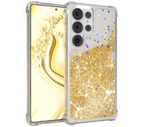 EAZY CASE - Funda Brillante Compatible con Galaxy S25 Ultra Funda de teléfono de Silicona Ligera Brillante a Prueba de Golpes protección contra caídas en Liquid - Oro