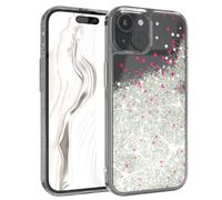 EAZY CASE - Funda Brillante Compatible con iPhone 15 Funda de teléfono de Silicona Ligera Brillante a Prueba de Golpes protección contra caídas en Liquid - Plata