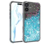 EAZY CASE - Funda Brillante Compatible con iPhone 16 Plus Funda de teléfono de Silicona Ligera Brillante a Prueba de Golpes protección contra caídas en Liquid - Azul