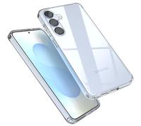 EAZY CASE Funda compatible con Samsung Galaxy S25 Plus Slimcover Clear, funda de silicona transparente, ultra delgada, Slimcover, funda para teléfono, funda de silicona, protector trasero