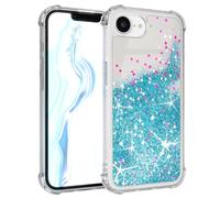 EAZY CASE - Funda con purpurina - compatible con iPhone 16e y funda para iPhone 16e, de silicona, ligera, brillante, resistente a los golpes como protección anticaída en líquido - azul