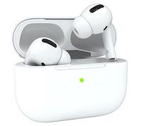 EAZY CASE Funda de silicona compatible con AirPods Pro, funda protectora, funda protectora, ajuste perfecto, antideslizante, resistente a los golpes, funda de silicona, color blanco