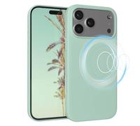 EAZY CASE Funda de silicona magnética para iPhone 17 Pro Max - Compatible con MagSafe, silicona líquida premium, antigolpes, protección para cámara, forro interior de microfibra, funda fina para
