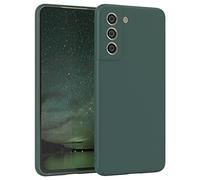 EAZY CASE - Funda de Silicona para Galaxy S21 FE 5G Funda de Silicona Suave a Prueba de Golpes Funda Fina de protección Premium TPU Paragolpes de teléfono en Verde Oscuro