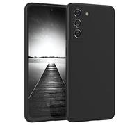 EAZY CASE - Funda de Silicona para Galaxy S21 FE 5G Funda de Silicona Suave a Prueba de Golpes Funda Fina de protección Premium TPU Paragolpes de teléfono en Negro