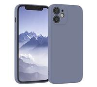 EAZY CASE - Funda de Silicona para iPhone 12 Mini Funda de Silicona Suave a Prueba de Golpes Funda Fina de protección Premium TPU Paragolpes de teléfono en Azul Acero