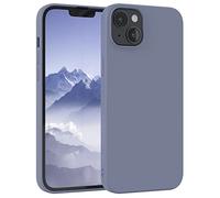 EAZY CASE - Funda de Silicona para iPhone 14 Plus Funda de Silicona Suave a Prueba de Golpes Funda Fina de protección Premium TPU Paragolpes de teléfono en Azul Acero