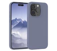 EAZY CASE - Funda de Silicona para iPhone 15 Pro Funda de Silicona Suave a Prueba de Golpes Funda Fina de protección Premium TPU Paragolpes de teléfono en Azul Acero