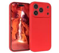 EAZY CASE - Funda de Silicona para iPhone 17 Pro Funda de Silicona Suave a Prueba de Golpes Funda Fina de protección Premium TPU Paragolpes de teléfono en Rojo