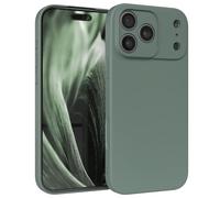 EAZY CASE - Funda de Silicona para iPhone 17 Pro MAX Funda de Silicona Suave a Prueba de Golpes Funda Fina de protección Premium TPU Paragolpes de teléfono en Verde Medianoche