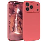 EAZY CASE - Funda de Silicona para iPhone 17 Pro MAX Funda de Silicona Suave a Prueba de Golpes Funda Fina de protección Premium TPU Paragolpes de teléfono en Rojo Claro