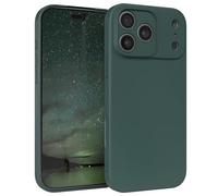 EAZY CASE - Funda de Silicona para iPhone 17 Pro MAX Funda de Silicona Suave a Prueba de Golpes Funda Fina de protección Premium TPU Paragolpes de teléfono en Verde Oscuro
