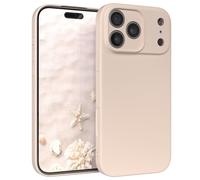 EAZY CASE - Funda de Silicona para iPhone 17 Pro MAX Funda de Silicona Suave a Prueba de Golpes Funda Fina de protección Premium TPU Paragolpes de teléfono en Taupe