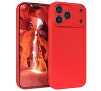 EAZY CASE - Funda de Silicona para iPhone 17 Pro MAX Funda de Silicona Suave a Prueba de Golpes Funda Fina de protección Premium TPU Paragolpes de teléfono en Rojo