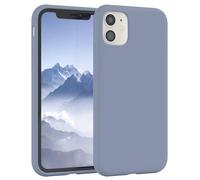 EAZY CASE Funda de Silicona Premium para iPhone 11 Funda Fina con protección de cámara y Forro Interior, Funda de Silicona, Funda Protectora, paragolpes, Funda para móvil en Azul Acero