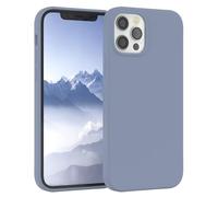 EAZY CASE Funda de Silicona Premium para iPhone 12 Funda Fina con protección de cámara y Forro Interior, Funda de Silicona, Funda Protectora, paragolpes, Funda para móvil en Azul Acero