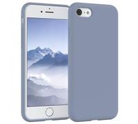 EAZY CASE Funda de Silicona Premium para iPhone SE 2022 Funda Fina con protección de cámara y Forro Interior, Funda de Silicona, Funda Protectora, paragolpes, Funda para móvil en Azul Acero