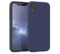 EAZY CASE Funda de Silicona Premium para iPhone XR Funda Fina con protección de cámara y Forro Interior, Funda de Silicona, Funda Protectora, paragolpes, Funda para móvil en Azul Noche