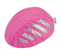 EAZY CASE Funda impermeable para casco de bicicleta, cubierta impermeable con goma elástica, protector de casco protector de lluvia para mayor seguridad en la carretera, color rosa